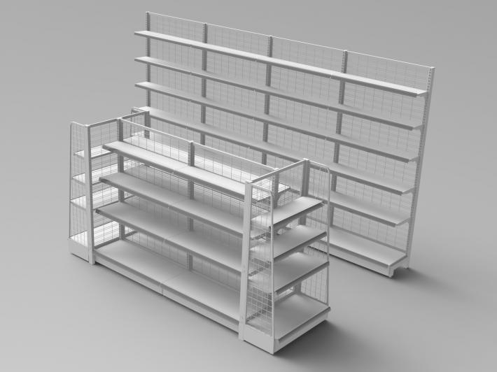 Wire mesh back shelf 3