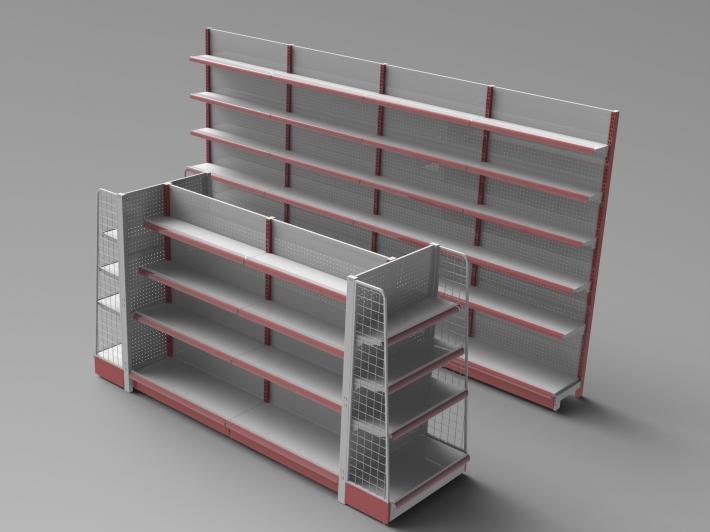 Wire mesh back shelf 4